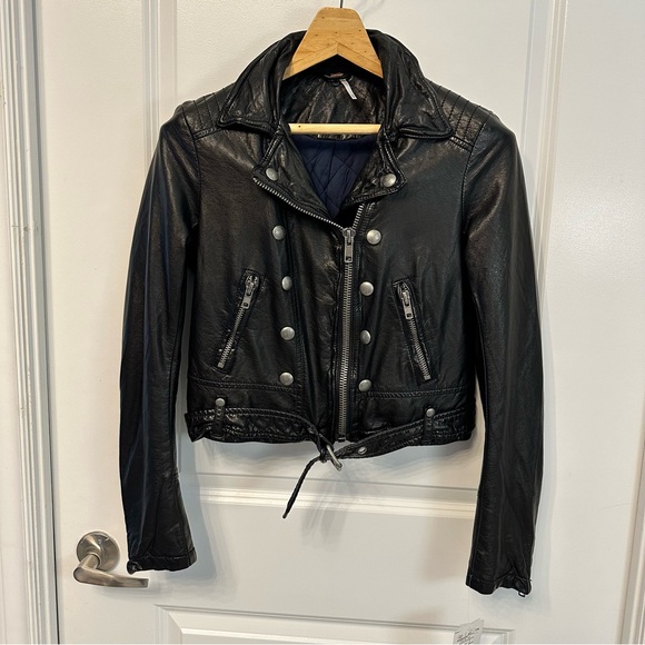 Free People Asheville Vegan Leather Jacket XS - Picture 7 of 9